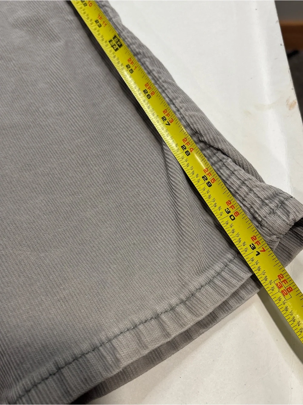 Levi's 514 Corduroy Pants Mens 38x32 Gray Slim Straight 5 Pocket Jeans